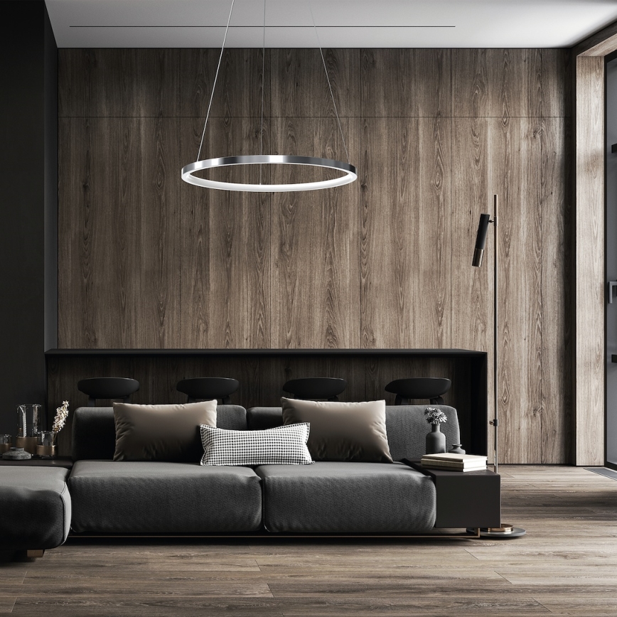 LED Lühter HOOP LED/27W/230V d. 50 cm 4000K läikiv kroom