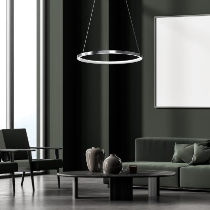 LED Lühter HOOP LED/27W/230V d. 50 cm 4000K läikiv kroom
