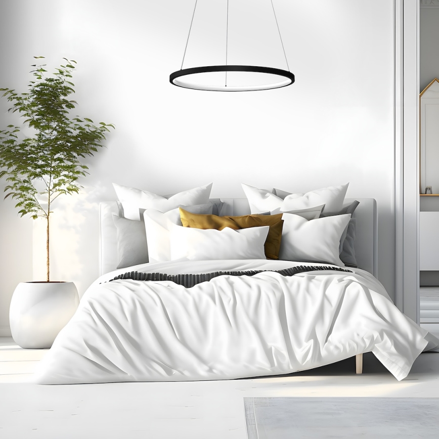 LED Lühter HOOP LED/27W/230V d. 50 cm 4000K must