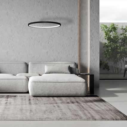LED Lühter HOOP LED/27W/230V d. 50 cm 4000K must