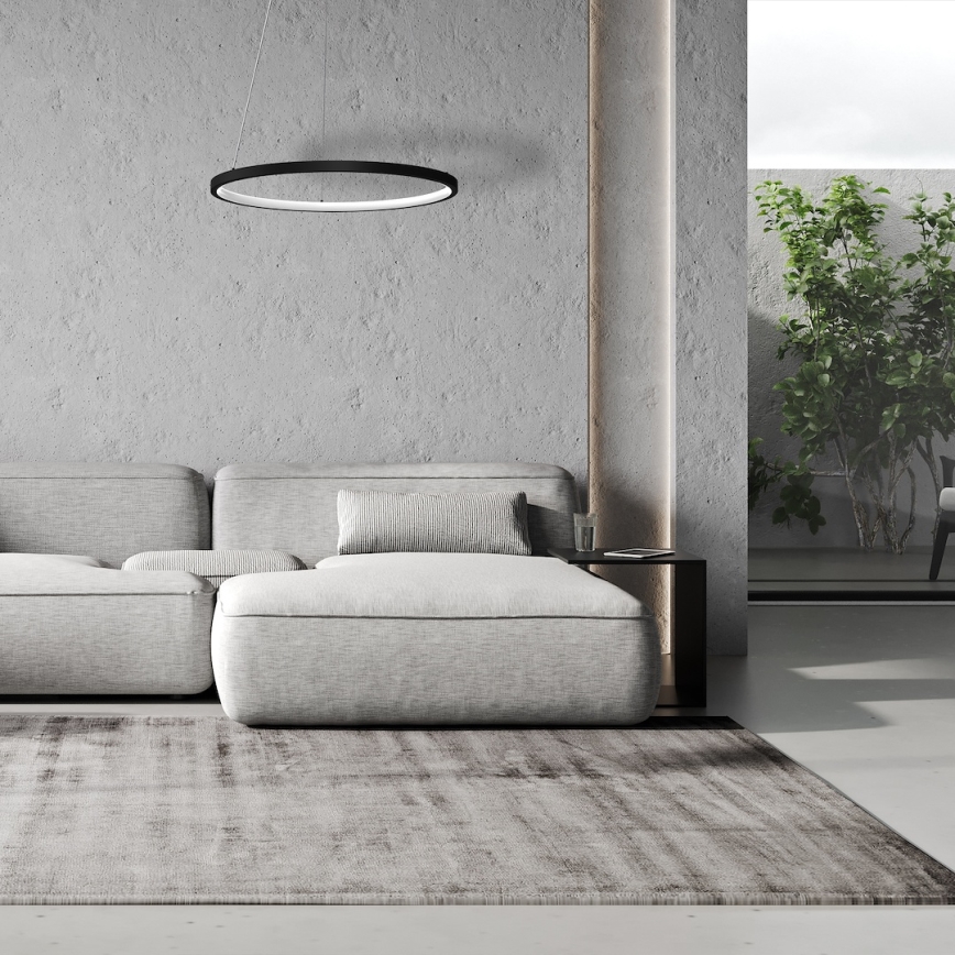 LED Lühter HOOP LED/27W/230V d. 50 cm 4000K must