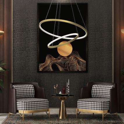 LED Lühter HOOP LED/51W/230V d. 60 cm 4000K kuldne