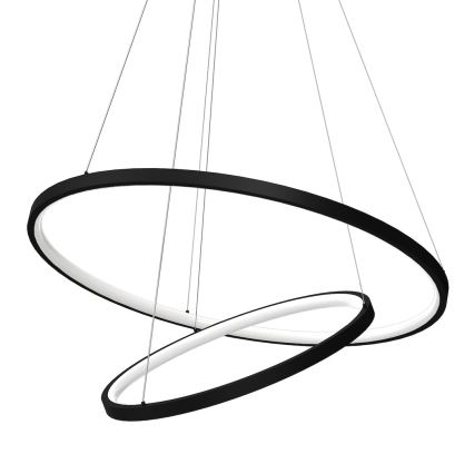 LED Lühter HOOP LED/51W/230V d. 60 cm 4000K must