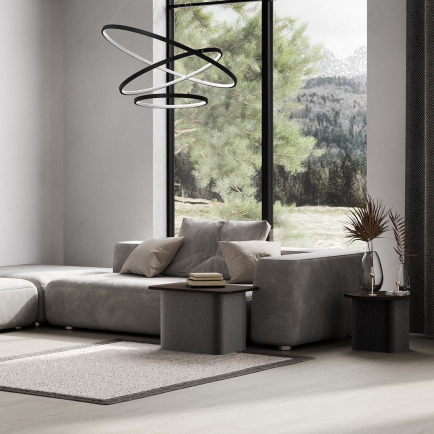 LED Lühter HOOP LED/93W/230V d. 60 cm 4000K must