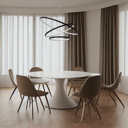 LED Lühter HOOP LED/93W/230V d. 60 cm 4000K must