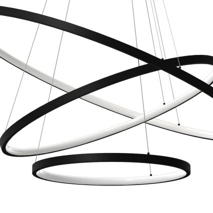 LED Lühter HOOP LED/93W/230V d. 60 cm 4000K must