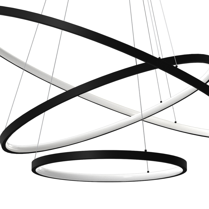 LED Lühter HOOP LED/93W/230V d. 60 cm 4000K must