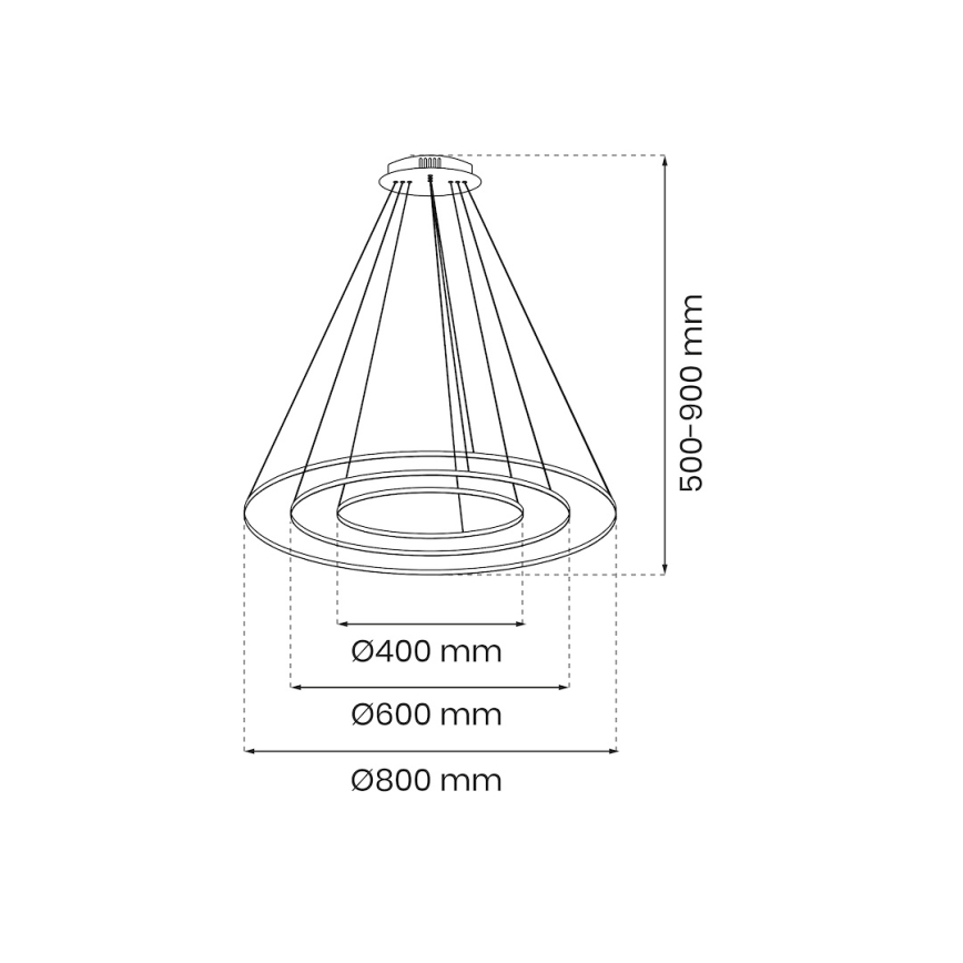 LED Lühter HOOP LED/93W/230V d. 80 cm 4000K kuldne