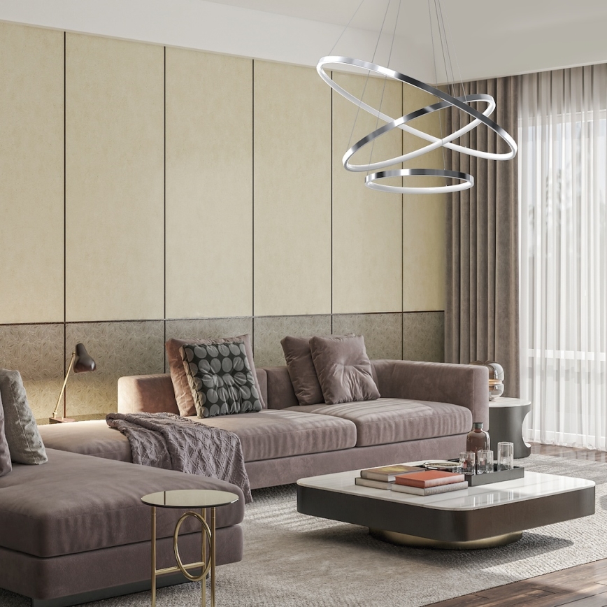 LED Lühter HOOP LED/93W/230V d. 80 cm 4000K läikiv kroom