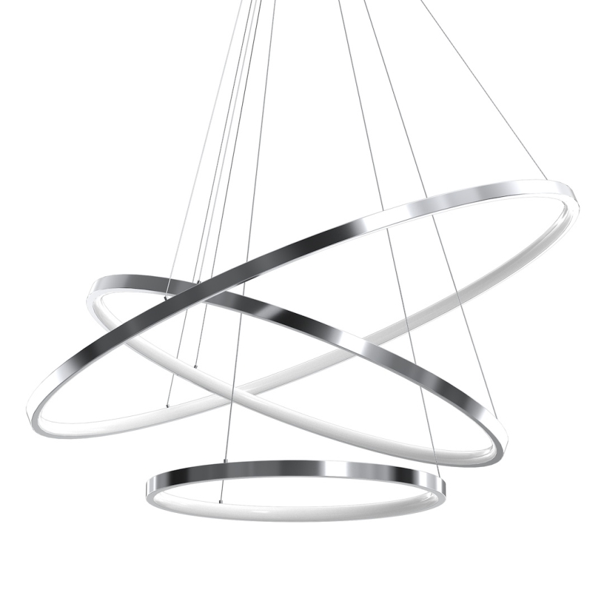 LED Lühter HOOP LED/93W/230V d. 80 cm 4000K läikiv kroom
