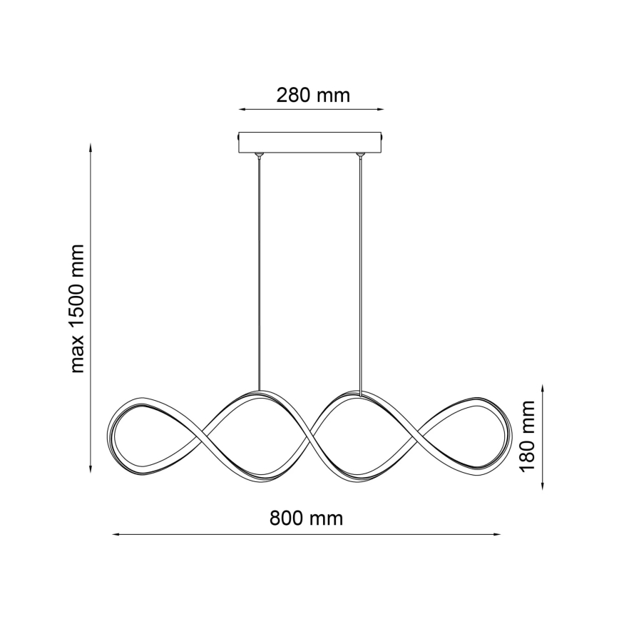 LED Lühter INFINITO LED/34W/230V must