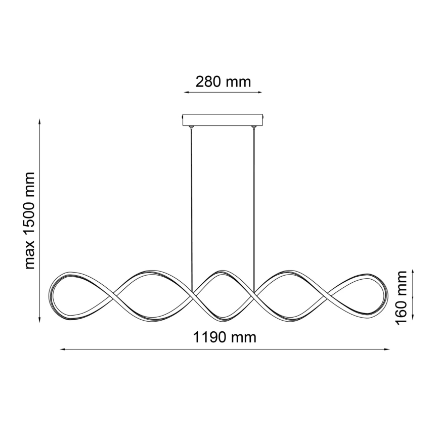 LED Lühter INFINITO LED/43W/230V must