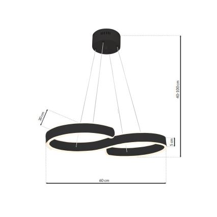 LED Lühter INFINITY LED/50W/230V