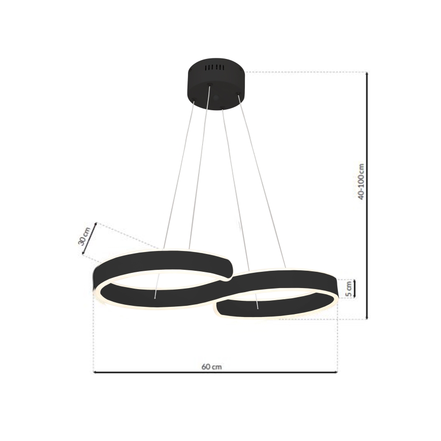 LED Lühter INFINITY LED/50W/230V