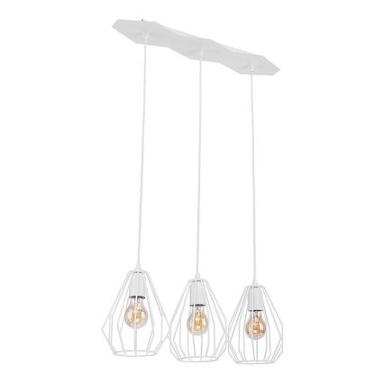 LED-lühter juhtmega BRYLANT 3xE27/60W/230V valge