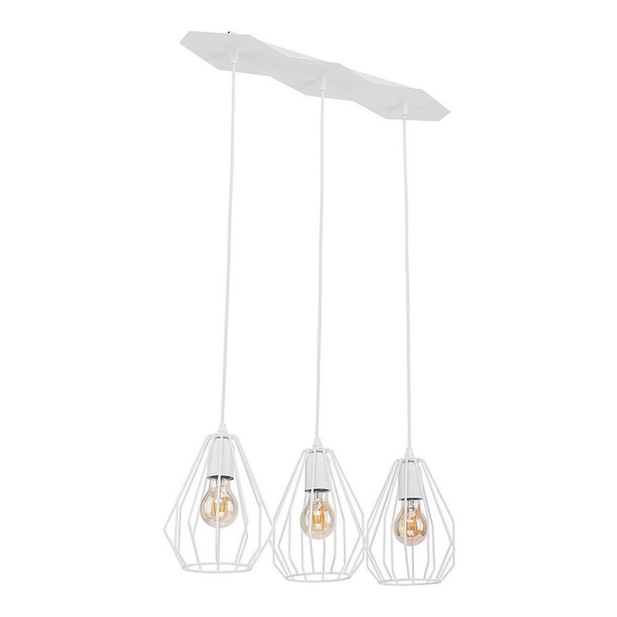 LED-lühter juhtmega BRYLANT 3xE27/60W/230V valge