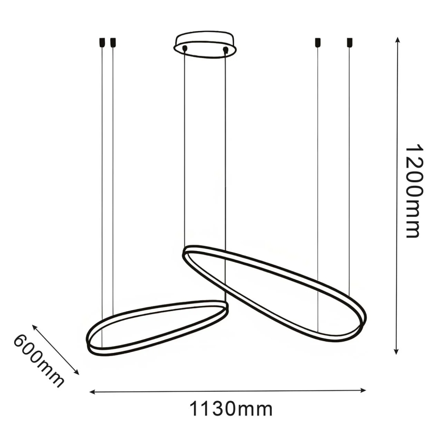 LED-lühter juhtmel MICHELLE LED/48W/230V 4000K must
