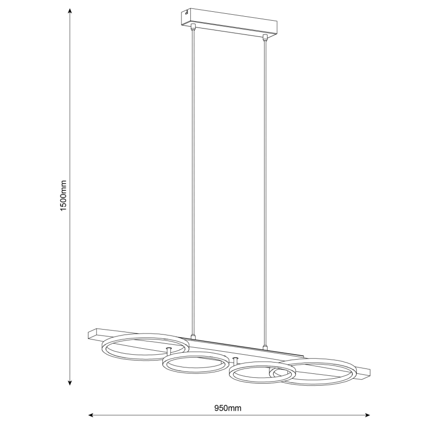 LED-lühter kaabliga MELISA LED/35W/230V männipuit