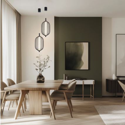 LED-lühter kaabliga PUMA LED/10W/230V läbimõõt 15 cm must