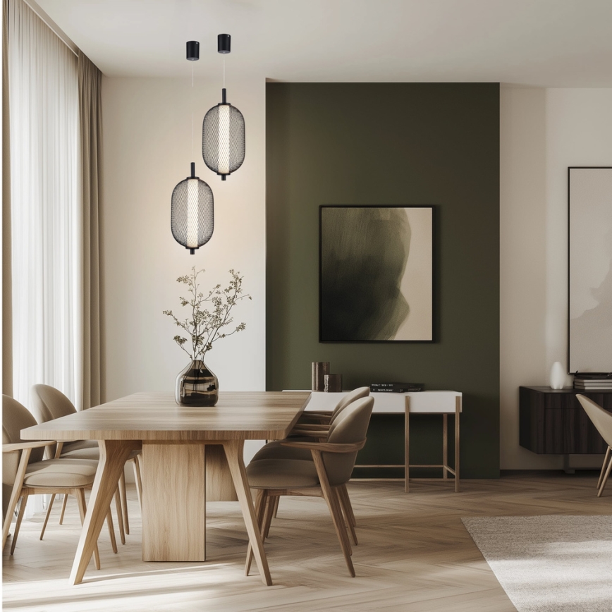 LED-lühter kaabliga PUMA LED/10W/230V läbimõõt 15 cm must