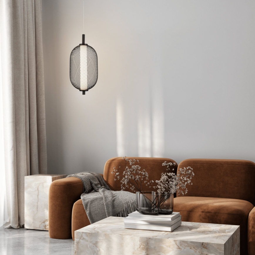 LED-lühter kaabliga PUMA LED/10W/230V läbimõõt 15 cm must