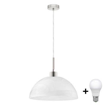 LED-lühter kaablil 1xE27/60W/230V valge/läbipaistev
