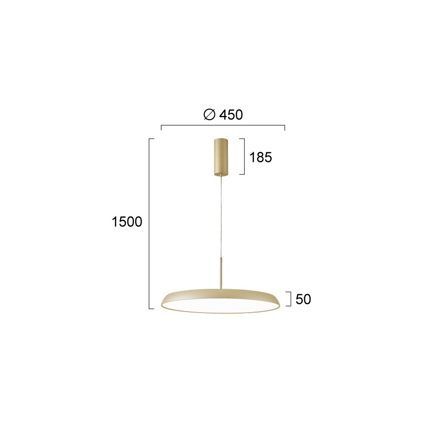 LED-lühter kaablil ART LED/41W/230V kuldne