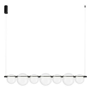 LED-lühter kaablil ATOLA LED/19W/230V must/läbipaistev