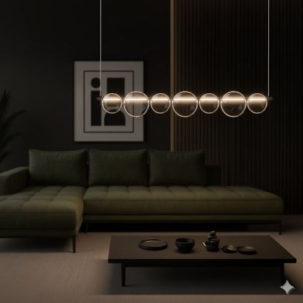 LED-lühter kaablil ATOLA LED/19W/230V must/läbipaistev