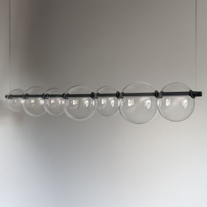 LED-lühter kaablil ATOLA LED/19W/230V must/läbipaistev