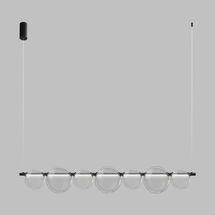 LED-lühter kaablil ATOLA LED/19W/230V must/läbipaistev