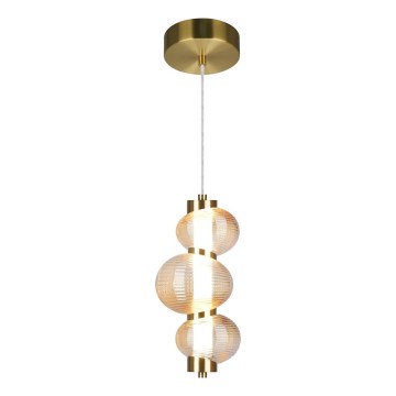 LED-lühter kaablil BOLLA LED/12W/230V läbimõõt 16 cm kuldne/suitsune beež