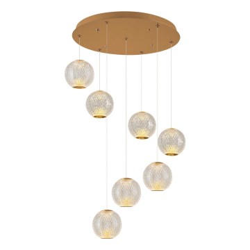 LED lühter kaablil CREMONA 7xLED/5W/230V 3000K kuldne