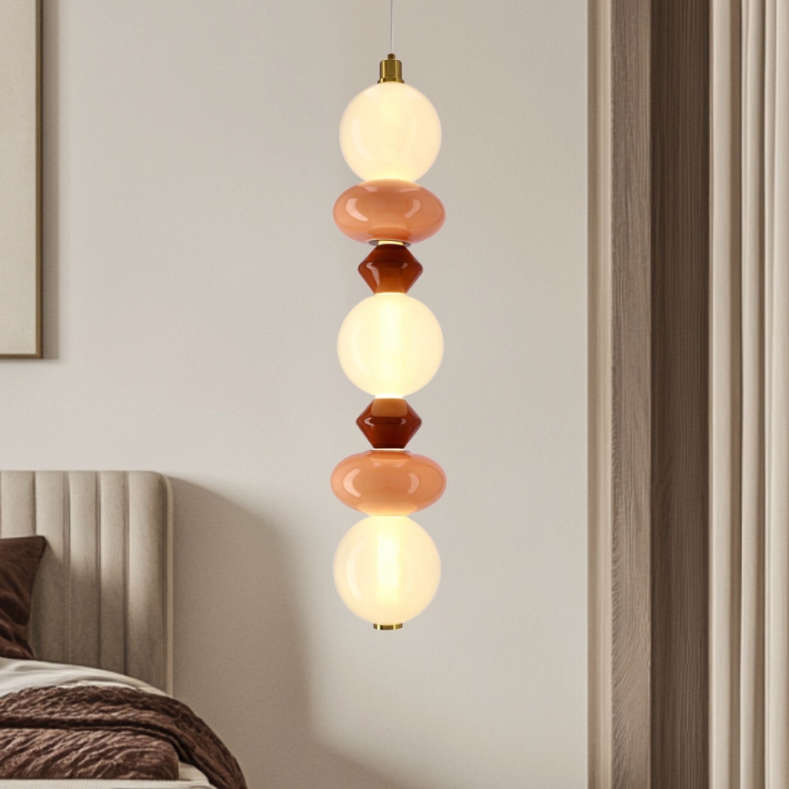 LED-lühter kaablil FLORES LED/20W/230V kuldne/oranž/pruun