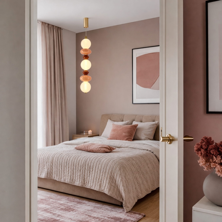 LED-lühter kaablil FLORES LED/20W/230V kuldne/oranž/pruun