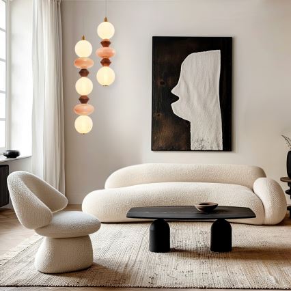 LED-lühter kaablil FLORES LED/20W/230V kuldne/oranž/pruun