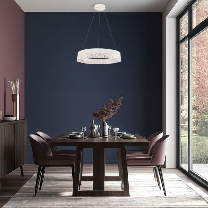 LED-lühter kaablil FROZI LED/32W/230V, Ø 50 cm, valge