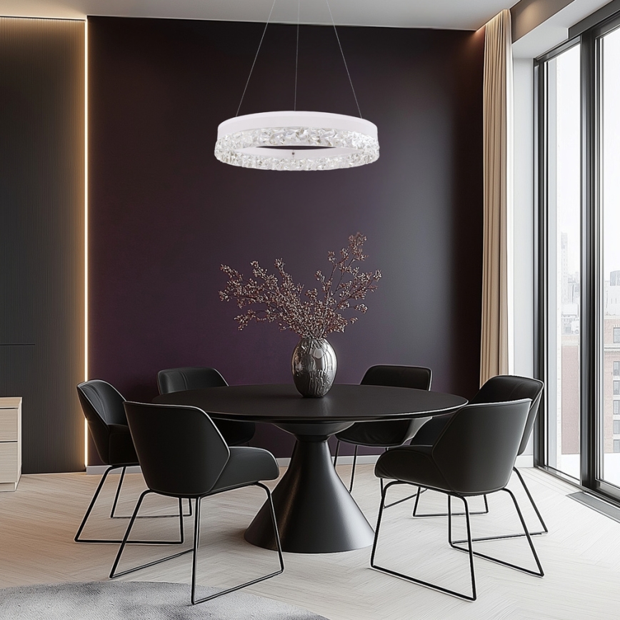 LED-lühter kaablil FROZI LED/32W/230V, Ø 50 cm, valge