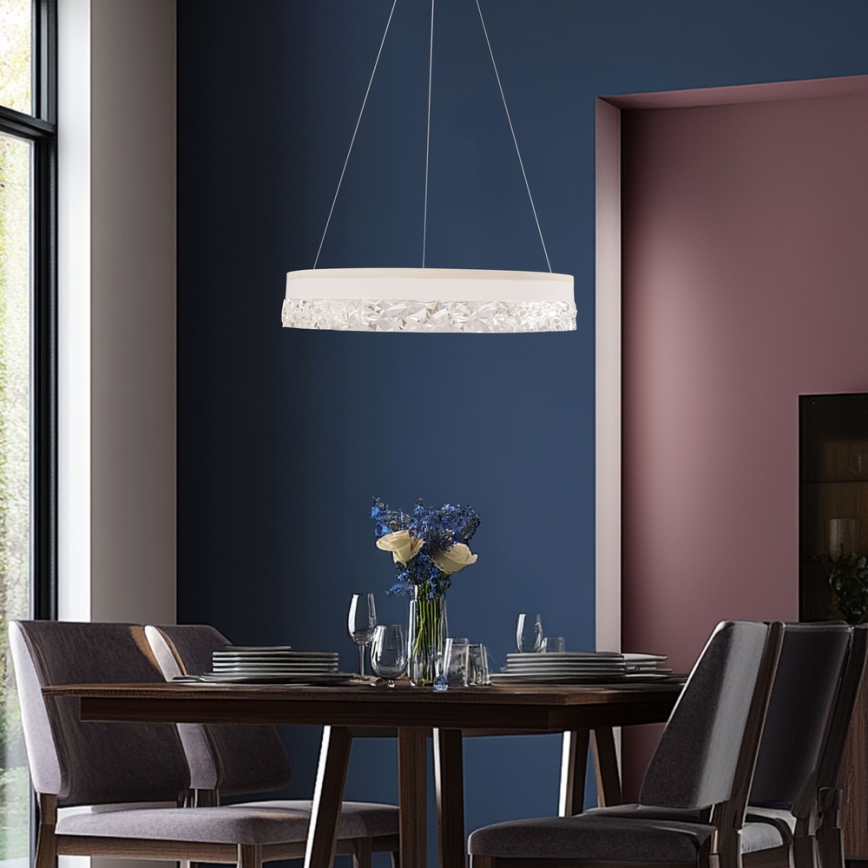 LED-lühter kaablil FROZI LED/32W/230V, Ø 50 cm, valge