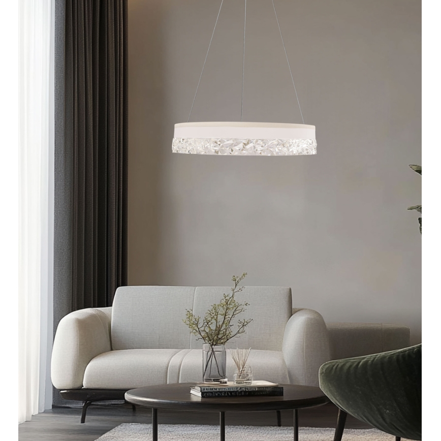 LED-lühter kaablil FROZI LED/32W/230V, Ø 50 cm, valge