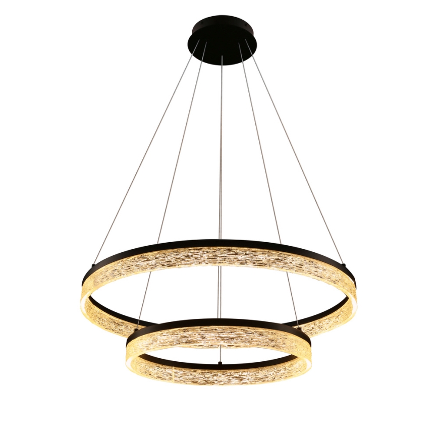 LED-lühter kaablil FROZI LED/38W/230V Ø 60 cm must