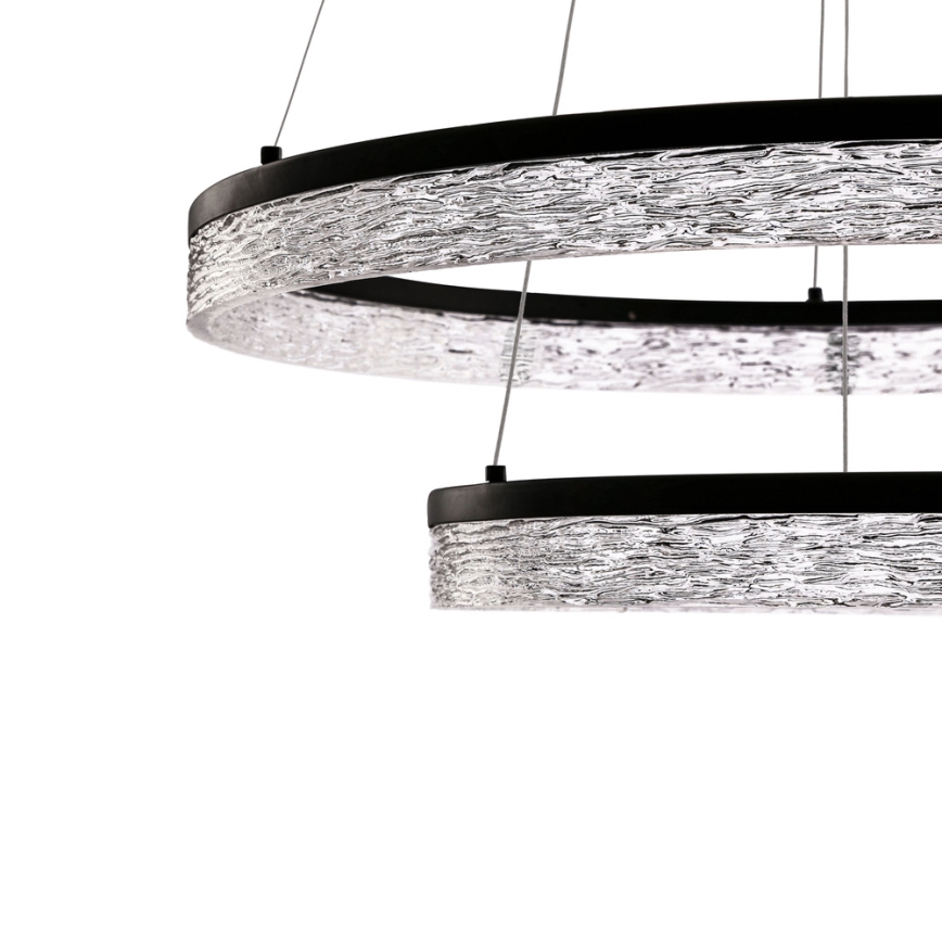 LED-lühter kaablil FROZI LED/38W/230V Ø 60 cm must
