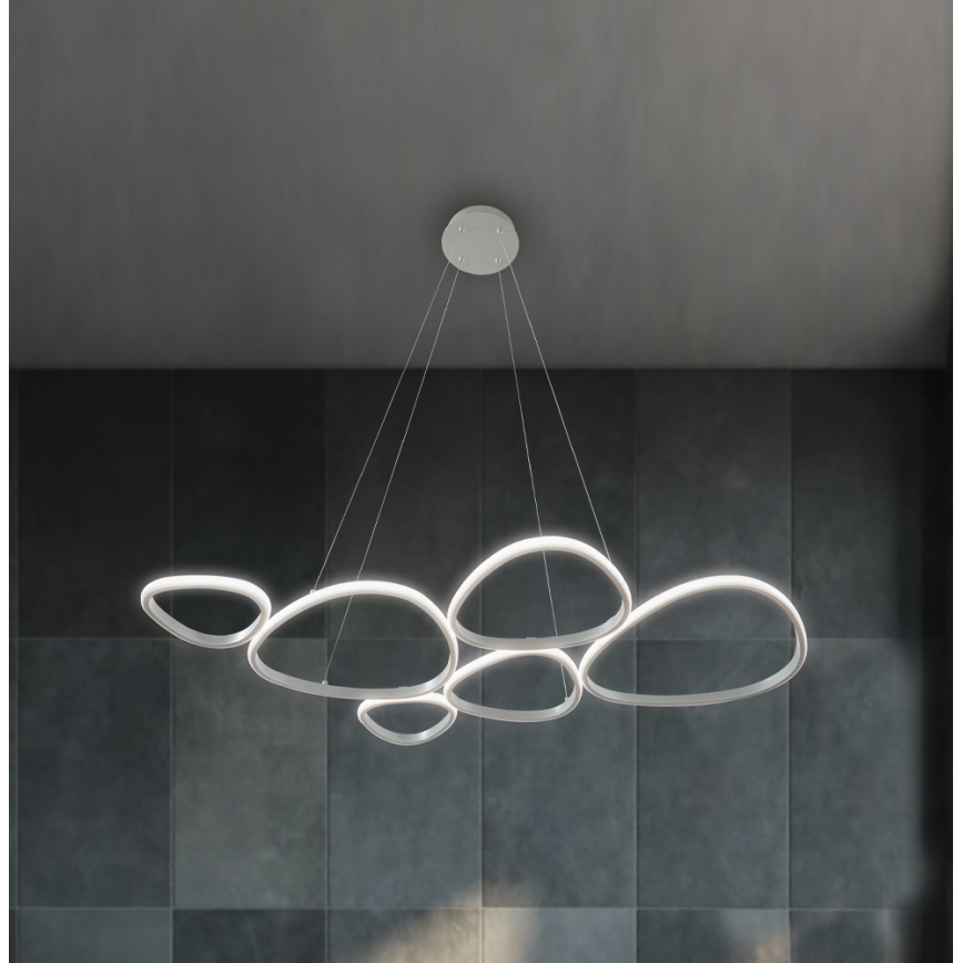 LED lühter kaablil HELIX LED/61W/230V, hõbedane