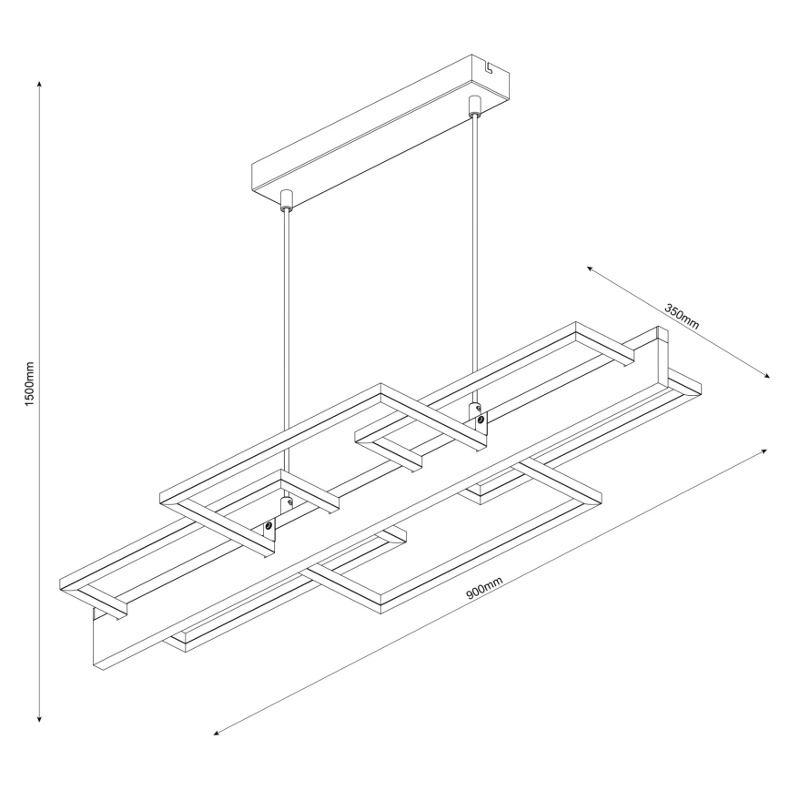 LED-lühter kaablil LARYSA LED/35W/230V männipuit