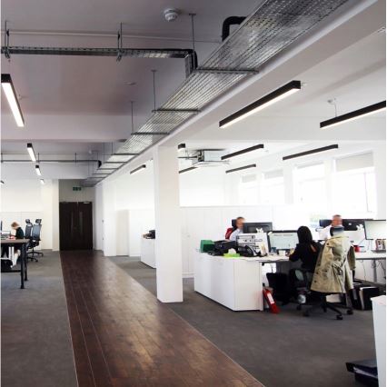 LED-lühter kaablil LED/44W/230V 6000K 120 cm must