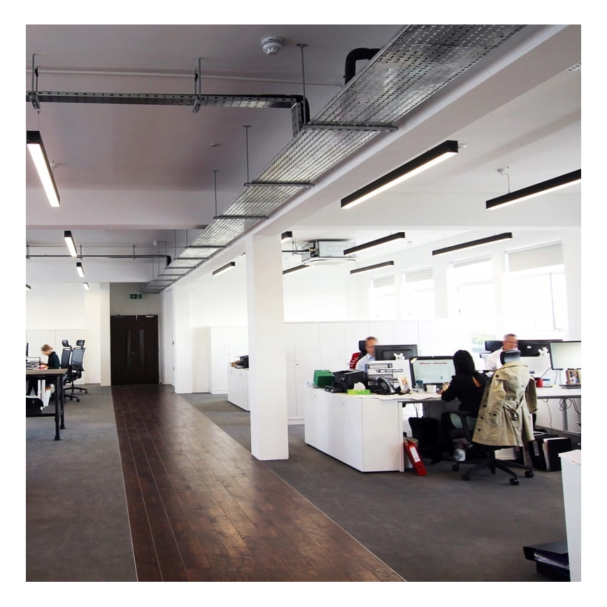 LED-lühter kaablil LED/44W/230V 6000K 120 cm must