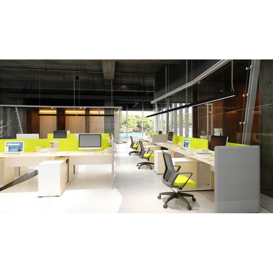 LED-lühter kaablil/pinnapealne LED/44W/230V 4000K 120 cm must