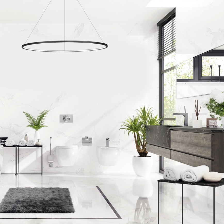 LED-lühter kaablil SATURNO LED/65W/230V läbimõõt 120 cm IP44 must