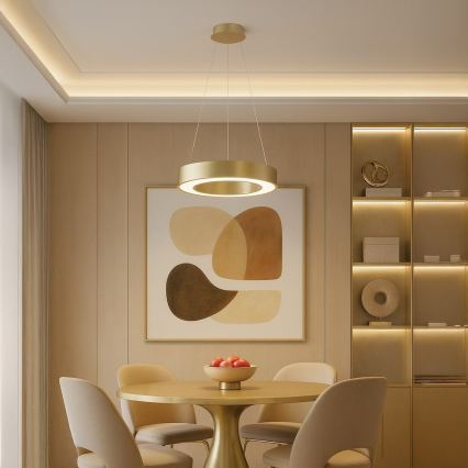 LED-lühter kaablil UNION LED/40W/230V 3000/4000/6500K läbimõõt 40 cm kuldne