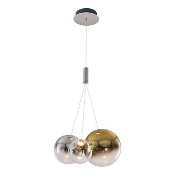LED-lühter köiega ENNA 3xG9/5W/230V 3000K suitsune/kuldne